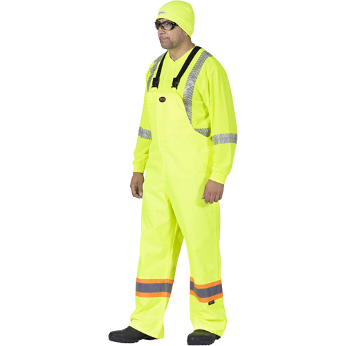 5629 The Rock 300D Bib Pants, Polyester, Small, High Visibility Lime-Yellow Chandler Sales
