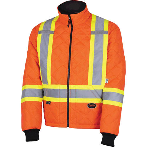 5015A Manteau matelass&eacute; pour cong&eacute;lateur, Polyester, Orange haute visibilit&eacute;, T-petit Chandler Sales