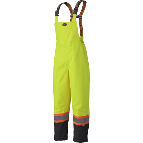 5405 300D Trilobal Ripstop Waterproof Bib Pants, Polyester, X-Small, High Visibility Lime-Yellow Chandler Sales