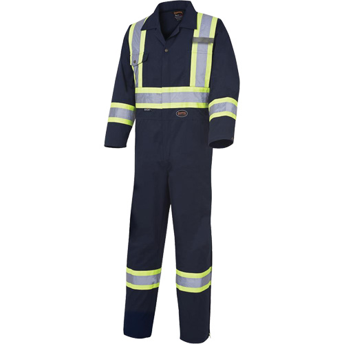 516T Coveralls, 40 (Tall), Navy Blue Chandler Sales