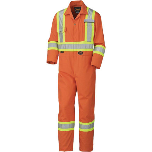5513T Industrial Wash Coveralls, 40 (Tall), High Visibility Orange Chandler Sales