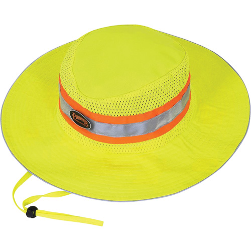 279 Chapeau de garde forestier avec sangle, Jaune lime haute visibilit&eacute;, Polyester Chandler Sales