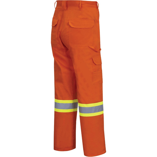 4462 Pantalon cargo de s&eacute;curit&eacute; brillant avec bande StarTech, Coton, 30, Orange haute visibilit&eacute; Chandler Sales