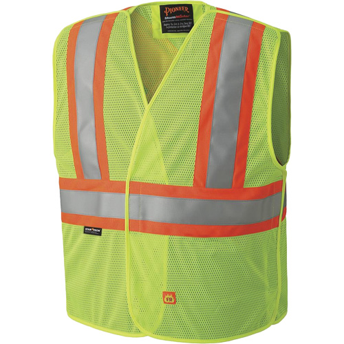 6916A Veste de s&eacute;curit&eacute; ignifug&eacute;e, Jaune lime haute visibilit&eacute;, Moyen/Petit, Polyester Chandler Sales