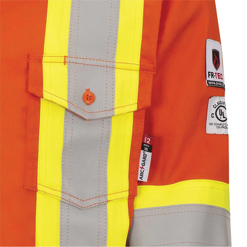 7743 FR-Tech&reg; Flame-Resistant Safety Shirt, Small, High Visibility Orange Chandler Sales