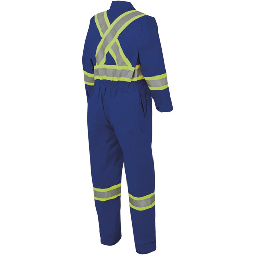 7706 FR-Tech&reg; Flame-Resistant Coverall with Leg Zippers, Size 36, Royal Blue, 9.7 cal/cm² Chandler Sales