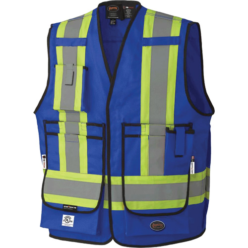 7733 FR-Tech&reg; Flame-Resistant Arc Surveyor's Vest, Small, Royal Blue, 9.7 cal/cm² Chandler Sales