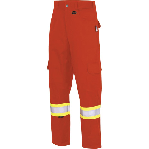 7765 Pantalon cargo de s&eacute;curit&eacute; haute visibilit&eacute; r&eacute;sistant aux arcs &eacute;lectriques FR-Tech 88/12, 30, x 32, Orange haute visibilit&eacute;, 10 cal/cm² Chandler Sales