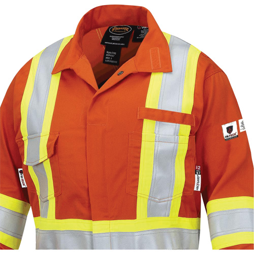 7702W FR-Tech&reg; Women's FR/Arc-Rated Coveralls, Size X-Small, High Visibility Orange, 10 cal/cm² Chandler Sales