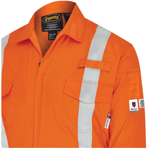 7702BB Combinaison de s&eacute;curit&eacute; FR-Tech 2 tons, Taille 36, Bleu marin/Orange, 10 cal/cm² Chandler Sales