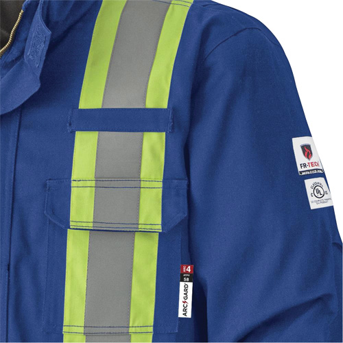 5523 Flame-Resistant Safety Parka, Small, Royal Blue, 58 cal/cm² Chandler Sales