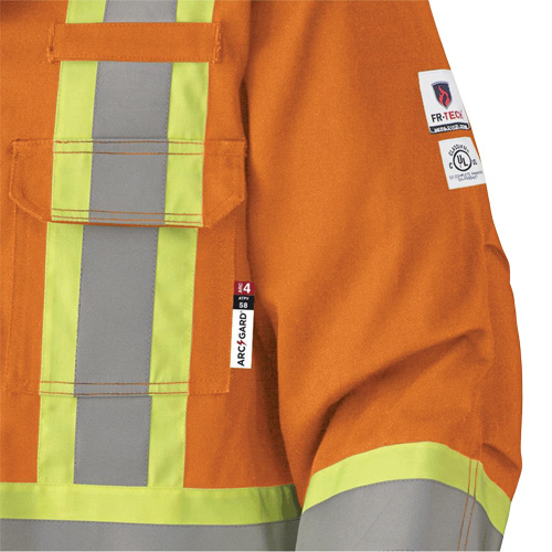 5533 Flame-Resistant Safety Parka, Small, High Visibility Orange, 58 cal/cm² Chandler Sales