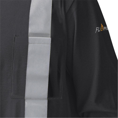 340SFA Flame-Resistant Long-Sleeved Safety Shirt, Small, Black Chandler Sales