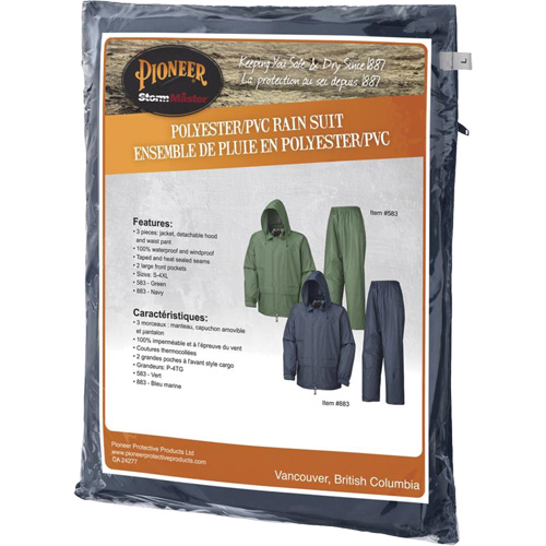583 Rain Suit, Polyester/PVC, Small, Green Chandler Sales