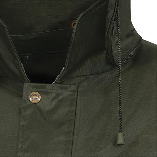 D8120J Nailhead Ripstop Tree Planter Hooded Jacket, Polyester/PVC, X-Small, Green Chandler Sales