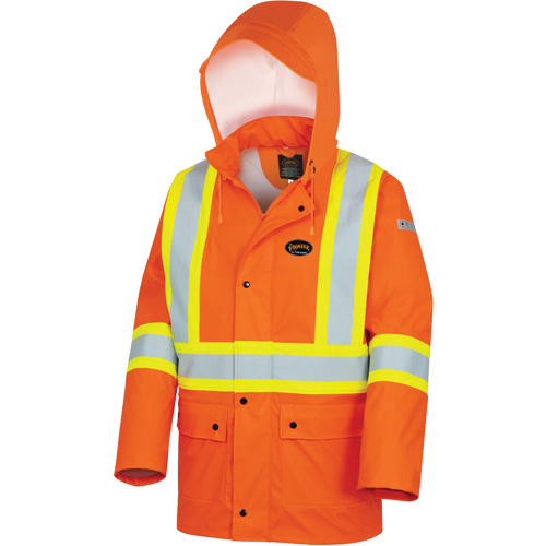 5892PKT Veste de s&eacute;curit&eacute; imperm&eacute;able &agrave; haute visibilit&eacute; ignifuge, T-petit, Orange haute visibilit&eacute; Chandler Sales