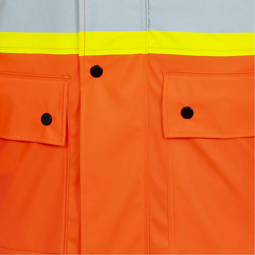 5892PKT Veste de s&eacute;curit&eacute; imperm&eacute;able &agrave; haute visibilit&eacute; ignifuge, T-petit, Orange haute visibilit&eacute; Chandler Sales