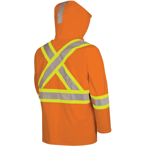 5880 Manteau de pluie ignifuge et protection contre les &eacute;clats d'arc &eacute;lectrique, T-petit, Orange haute visibilit&eacute;, 10 cal/cm² Chandler Sales