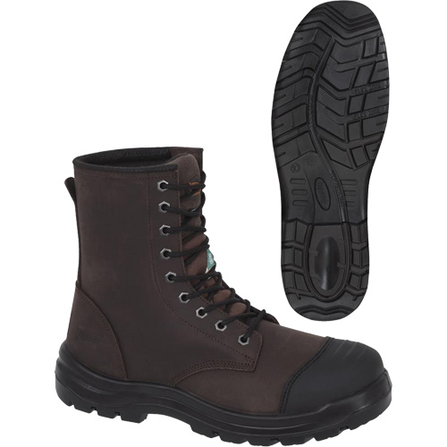 1028 Brown 8" Work Boots, Leather, Steel Toe, Size 10 Chandler Sales