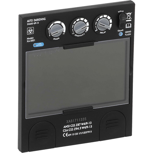 Filtre dobscurcissement automatique large &agrave; intensit&eacute; variable Advantage Plus, 5-1/4" la x 4-1/2" h Champ de vision, Pour utilisation avec S26200 Chandler Sales