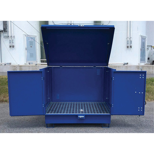 Ultra-Hard Top S4 Steel Spill Pallet, 61" L x 54.4" W x 52" H, 4700 lbs. Load Capacity Chandler Sales