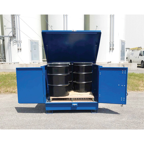Ultra-Hard Top S4 Steel Spill Pallet, 61" L x 54.4" W x 52" H, 4700 lbs. Load Capacity Chandler Sales