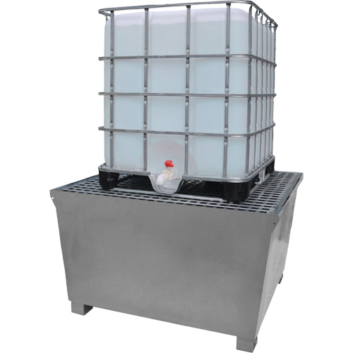 Ultra-IBC Spill Pallet en acier, Capacit&eacute; de d&eacute;versement 370 gal. US, 57,6" x 34,7" x 56,9" Chandler Sales