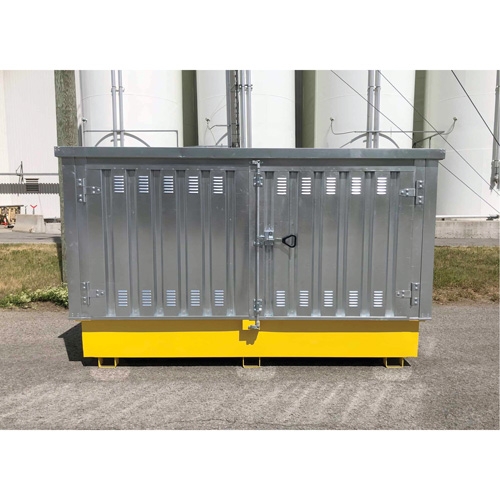 Ultra-Twin IBC en acier avec couvercle rigide, 123,4" lo x 73,4" la x 66,4" h, Capacit&eacute; de charge 12250 lb Chandler Sales