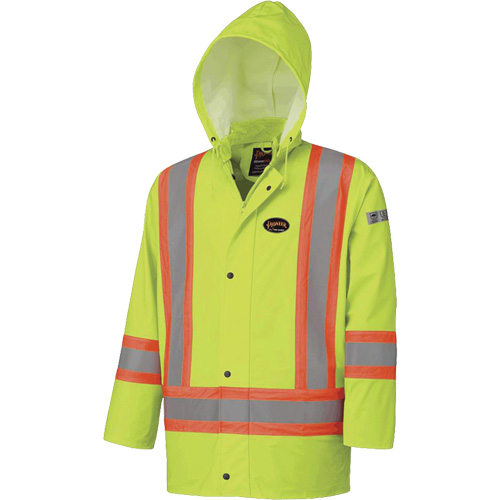 5894 Veste imperm&eacute;able r&eacute;sistant &agrave; la flamme, 2T-Grand, Jaune lime haute visibilit&eacute; Chandler Sales