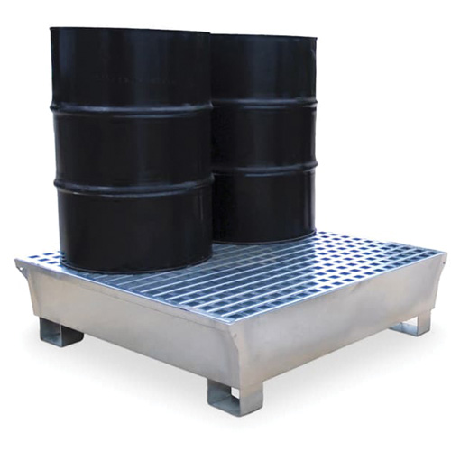 Ultra-Spill Pallet en acier, 4 barils, Capacit&eacute; de d&eacute;versement 68 gal. US, 49,1" x 47,1" x 10,9" Chandler Sales