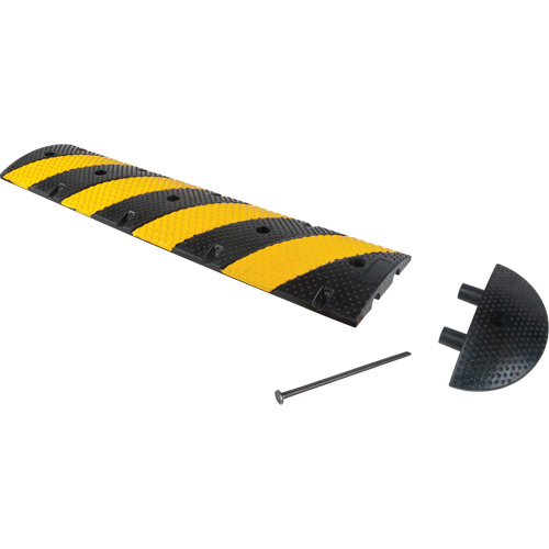 Speed Bump Kit, Rubber, 4' L x 11" W x 2" H Chandler Sales