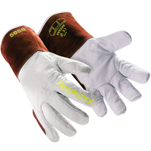 Gants de soudage HeatArmor 5058, Cuir fleur de ch&egrave;vre, Taille Petit/7 Chandler Sales