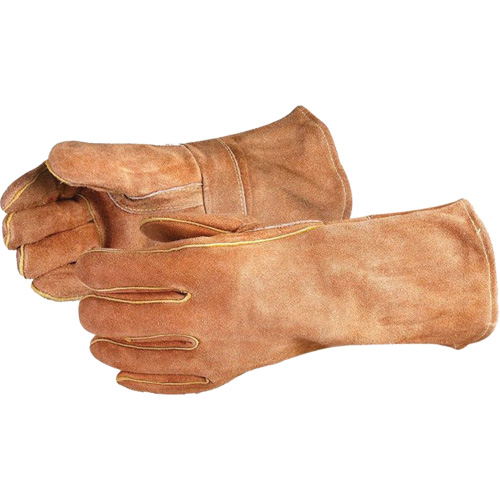 Endura&reg; 505BS Deluxe Brown Welding Gloves, Split Cowhide, Size Large Chandler Sales