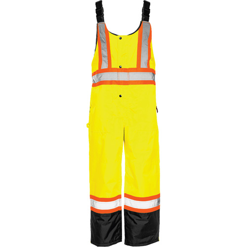 TO1 Winter Traffic Overalls, Polyester, Small, Black/High Visibility Lime-Yellow Chandler Sales