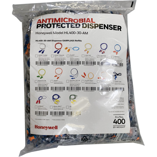 Recharge de bouchons doreille LT-30 pour le distributeur HL400, Vrac - Sac en poly, Avec cordon Chandler Sales