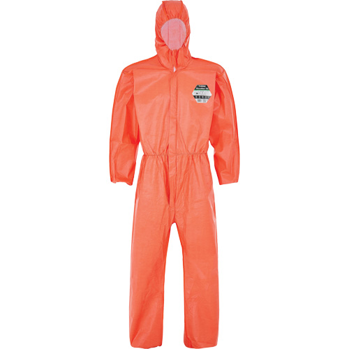 MicroMax&reg; NS Coverall with Elastic Hood, Cuffs, Waist & Ankles, Small, Orange, Microporous Chandler Sales
