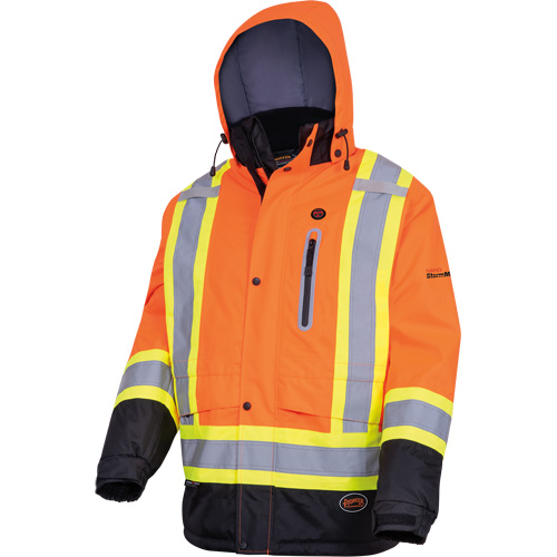 5407 Manteau de s&eacute;curit&eacute; imperm&eacute;able, isol&eacute;e et chauff&eacute;e, Hommes, Petit, Orange haute visibilit&eacute; Chandler Sales
