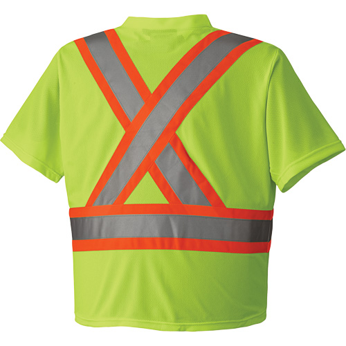 6989 Chandail pour la circulation en micromaille, T-petit, Jaune lime haute visibilit&eacute; Chandler Sales