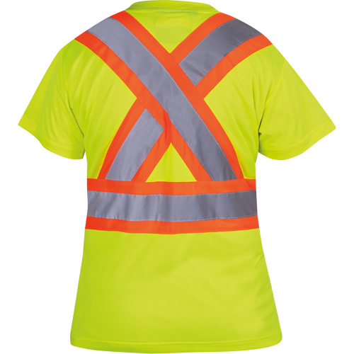 6949 T-shirt de s&eacute;curit&eacute; en il-de-perdrix pour femme, Polyester, T-petit, Jaune lime haute visibilit&eacute; Chandler Sales