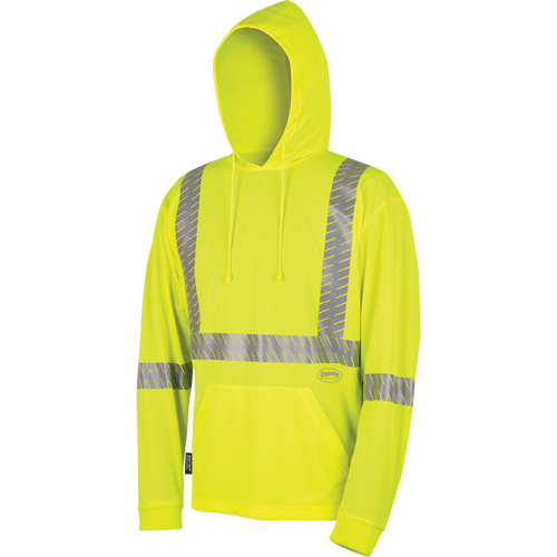 6965 Bird's-Eye Safety Hoodie, Small, High Visibility Lime-Yellow Chandler Sales