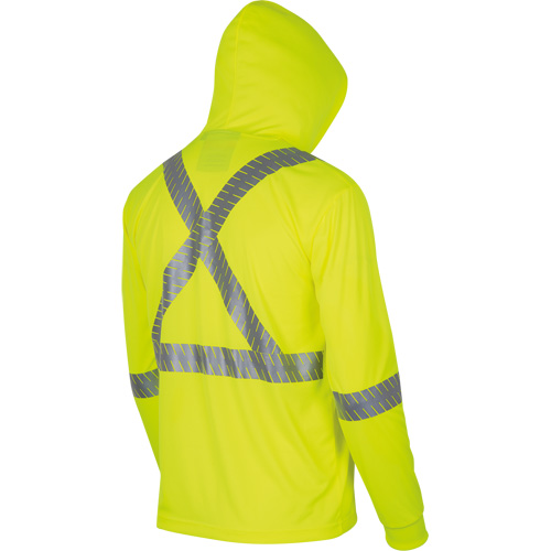 6965 Bird's-Eye Safety Hoodie, Small, High Visibility Lime-Yellow Chandler Sales