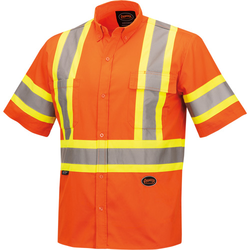 4442 Chandail &agrave; manches courtes de s&eacute;curit&eacute; ultra fraîche et ultra respirant, Coton, Petit, Orange haute visibilit&eacute; Chandler Sales