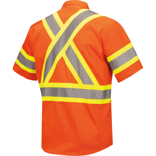 4442 Chandail &agrave; manches courtes de s&eacute;curit&eacute; ultra fraîche et ultra respirant, Coton, Petit, Orange haute visibilit&eacute; Chandler Sales
