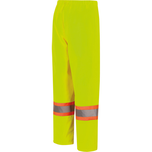 5629W Pantalon &agrave; bavette imperm&eacute;able pour femmes, Polyester/Polyur&eacute;thane, T-petit, Jaune lime haute visibilit&eacute; Chandler Sales