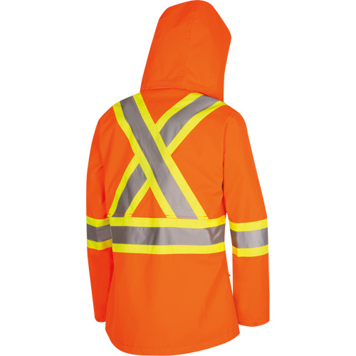 5626W The Rock Women's 300D  Quilted Safety Parka, Polyester/Polyurethane, High Visibility Orange, X-Small Chandler Sales