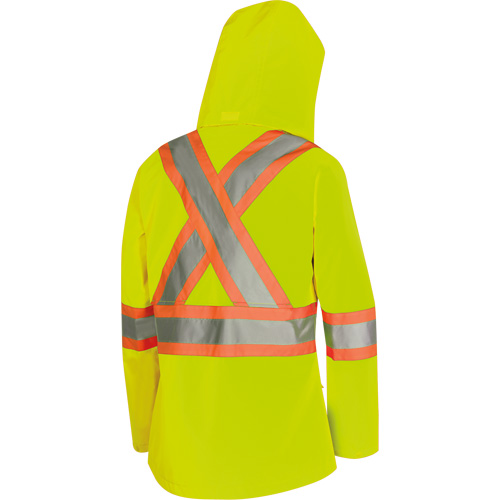 5628W Parka matelass&eacute; de s&eacute;curit&eacute; 300D The Rock, Polyester/Polyur&eacute;thane, Jaune lime haute visibilit&eacute;, T-petit Chandler Sales