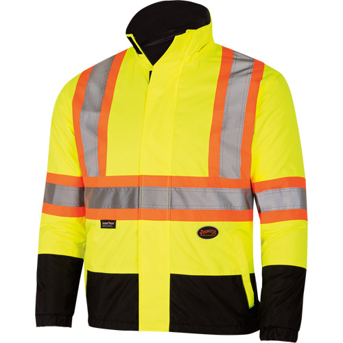 5771 Manteau de s&eacute;curit&eacute; imperm&eacute;able r&eacute;versible, Polyester/Polyur&eacute;thane, Jaune lime haute visibilit&eacute;, Petit Chandler Sales