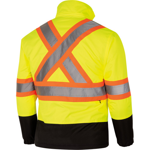 5771 Manteau de s&eacute;curit&eacute; imperm&eacute;able r&eacute;versible, Polyester/Polyur&eacute;thane, Jaune lime haute visibilit&eacute;, Petit Chandler Sales