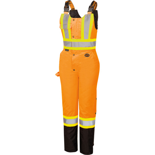 5040BBW Combinaison de s&eacute;curit&eacute; imperm&eacute;able haute visibilit&eacute; pour femmes, Polyester, T-petit, Noir/Orange haute visibilit&eacute; Chandler Sales