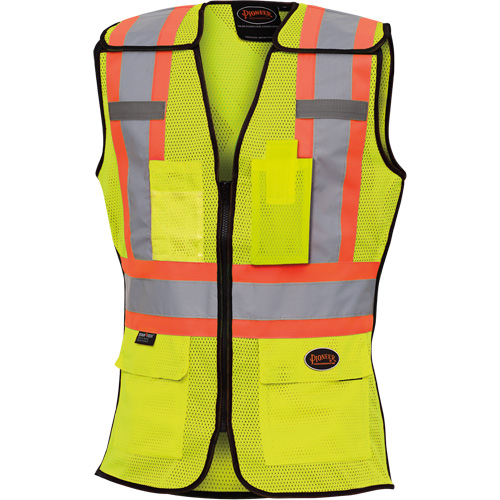 489 Veste de s&eacute;curit&eacute; d&eacute;tachable haute visibilit&eacute;, Jaune lime haute visibilit&eacute;, T-petit, Polyester Chandler Sales